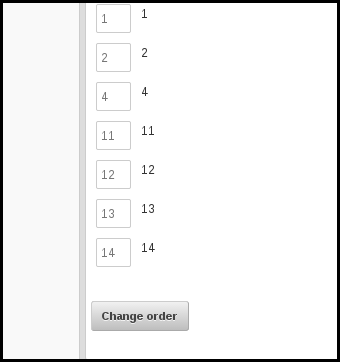 re ordering values in attribute
