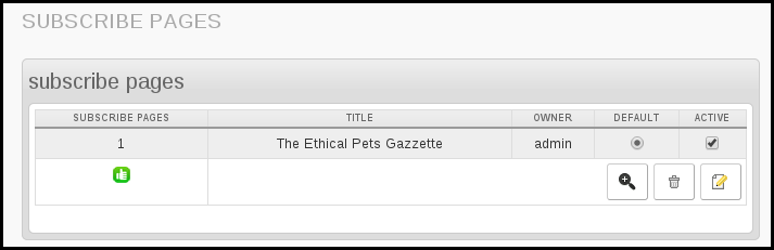 save a subscribe page phpList