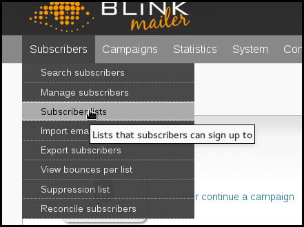 phpList how to make a list