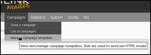 manage campaign templates phpList