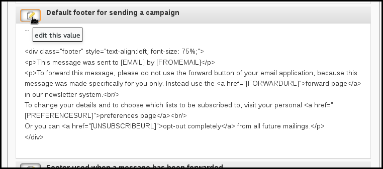 paste in footer code