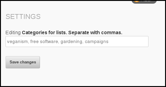 phpList create categories for lists