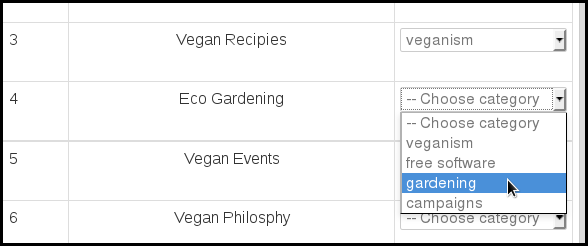 assign lists to a category in bulk phpList