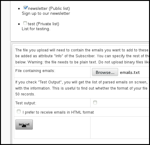 click import