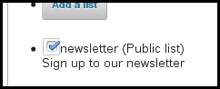 newsletter checked