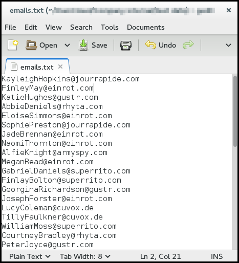 copy and paste emails into phpList