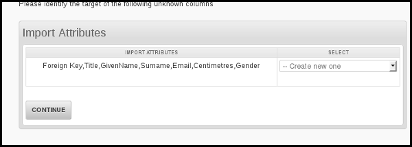 problem with attribute import phpList
