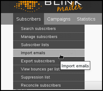 phpList import data