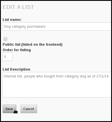 creating a segmented list phpList