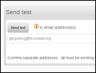 send test message